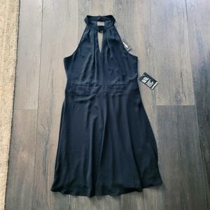 Black Express High Neck Halter Dress | NWT Flowy + Above Knee Length